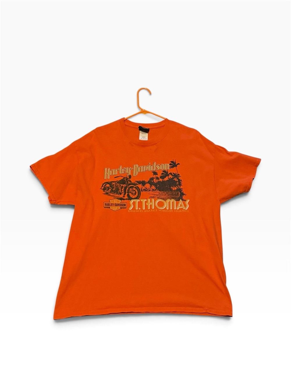 Harley-Davidson Mens Orange St. Thomas Graphic Tee